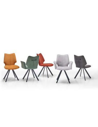 Fauteuil Pivotant Tissu Sun , différent colories disponible: Safran, Kaki, Terracotta, Gris clair, Gris foncé