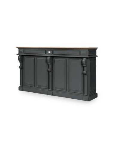 Côté Loges | Comptoir Marius bois massif grand modèle bar