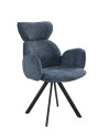 Fauteuil Bubble Azur avec accoudoirs | Élégance bleutée