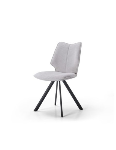 Chaise pivotante Sun tissu gris clair