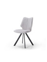 Chaise pivotante Sun tissu gris clair