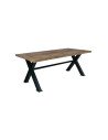 Côté Loges | Table repas 2m bois et métal pied en X